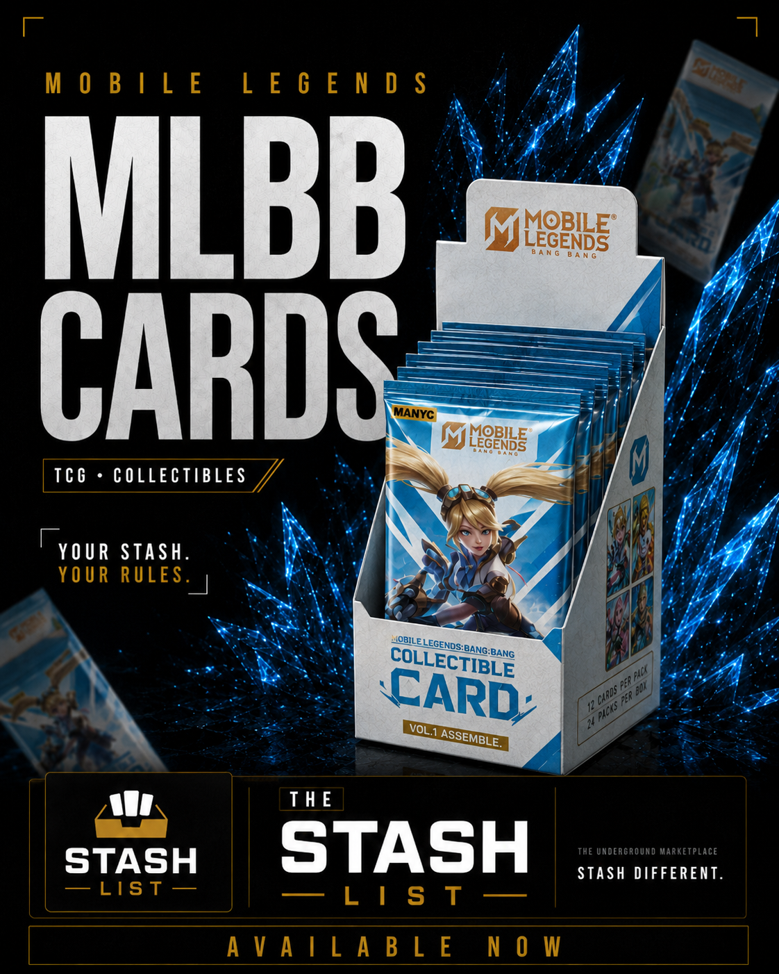 MANYC Mobile Legends Collector Cards Vol.1 – Legendary Box (10 Packs)